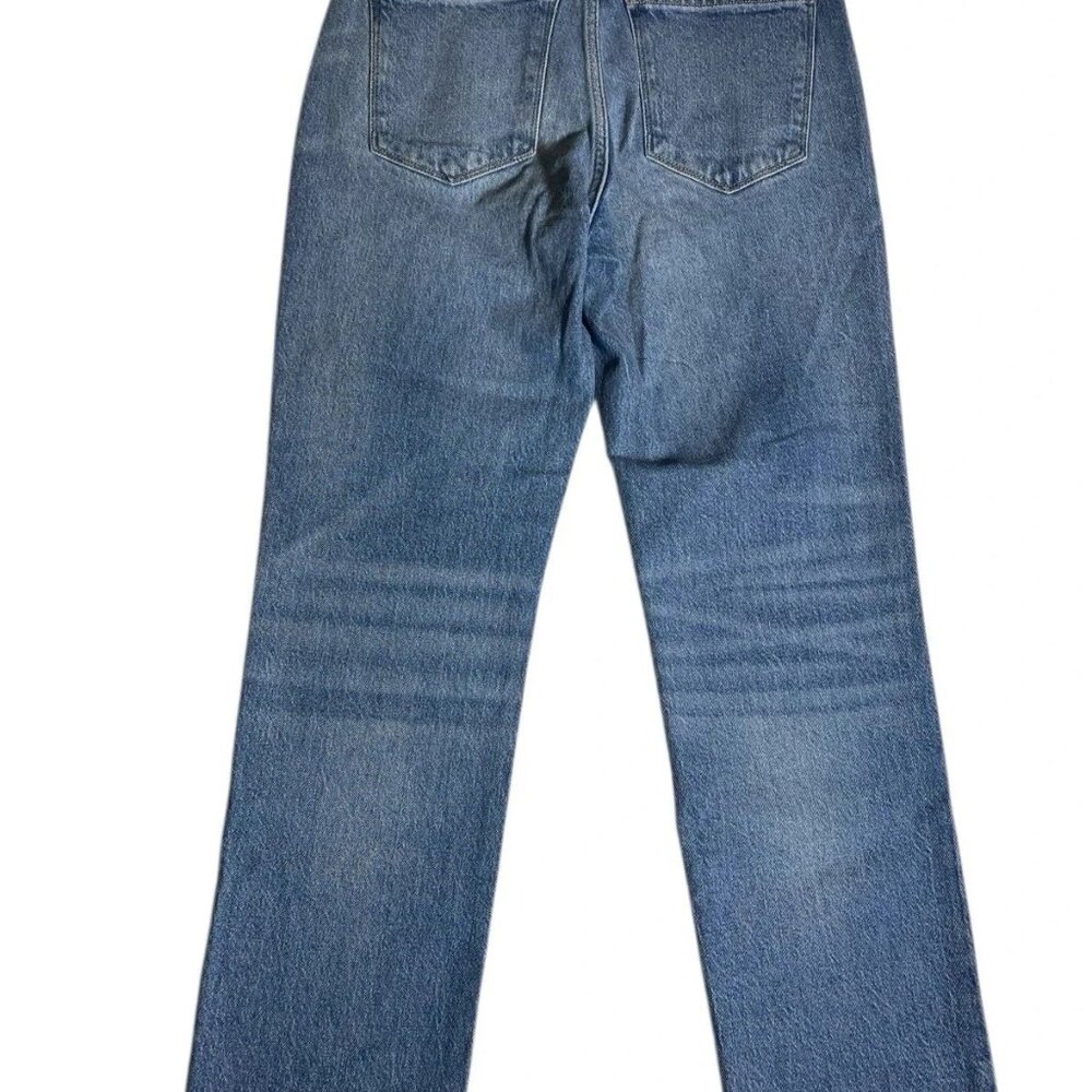 Lucky Brand ZOE High Rise Straight Jeans 2 26 Medium Blue Raw Hem 26 X 26.5 NWT - Picture 3 of 14